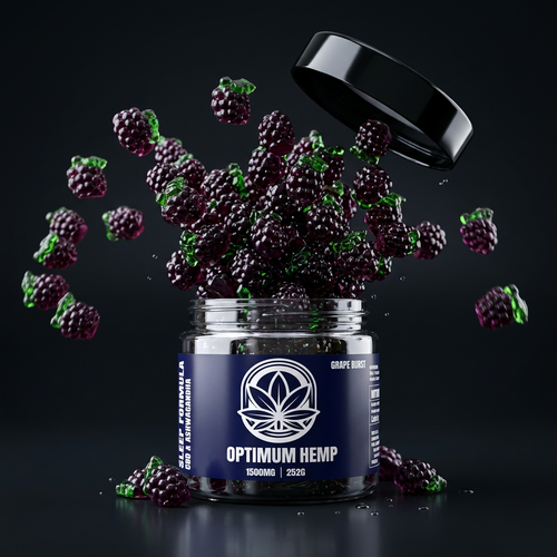 Grape Burst Sleep Formula Gummies 1500mg + Ashwagandha